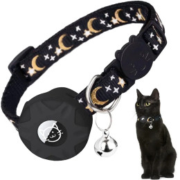 Ошейник для Apple Tag Cat, светоотражающий ошейник для котенка с держателем Airtag и колокольчиком для девочек, мальчиков, кошек, собак, безопасное отрывное ожерелье