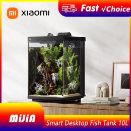 2025 НОВЫЙ умный настольный аквариум Xiaomi Mijia, 10 л, удаленное питание через приложение, профессиональная система фильтрации, работа с Mi Home