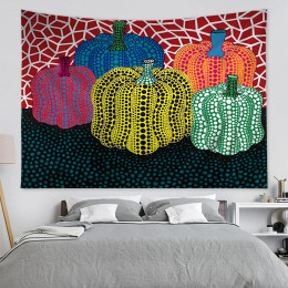 Желтый горошек Yayoi Kusama Вдохновленный подвесной богемный гобелен подвесной Таро хиппи настенные коврики Dorm настенный подвесной домашний декор