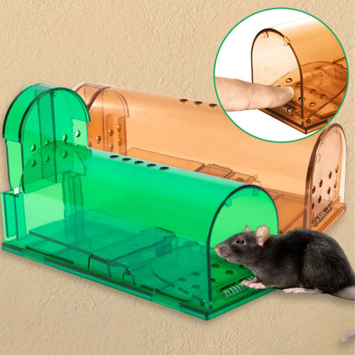 Умная самоблокирующаяся ловушка для мыши, безопасная, прочная, прозрачная, для дома, Ловец мышей, клетка для управления, многоразовые мыши, ловушка грызунов, крысиные ловушки