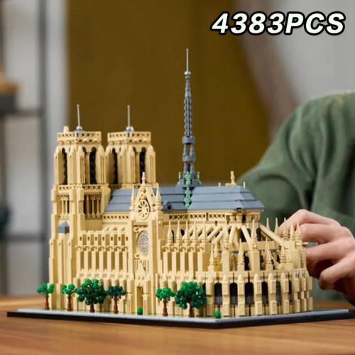 Набор архитектурных моделей Notre-Dame de Paris 21061, набор коллекционных строительных блоков для взрослых, идея подарка для любителей истории