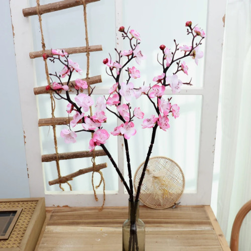 Kahaul 60 см вишня искусственный сливовый шелковый цветок Flores длинные ветки DIY сцена домашний свадебный стол гостиная украшение сада