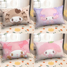 Милая наволочка с принтом Sanrio Melody для девочек, украшение для дома, комнаты, кровать, наволочка для сна, чехол для диванной подушки