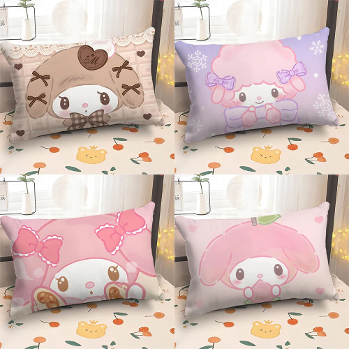 Милая наволочка с принтом Sanrio Melody для девочек, украшение для дома, комнаты, кровать, наволочка для сна, чехол для диванной подушки