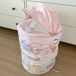 Sanrio аниме корзина для белья с крышкой из водонепроницаемой ткани Оксфорд большой емкости