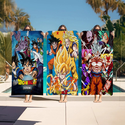 Пляжное полотенце D-Dragons-Goku-Balls, красочные банные полотенца для девочек, быстросохнущее, из микрофибры, на заказ, без песка, для пляжа, йоги, спа, тренажерного зала, бассейна