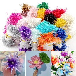 400 шт. мини цветок искусственный жемчуг Pistil Двойные головки DIY цветочное ремесло для свадебного декора рукоделие Скрапбукинг