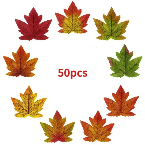 50 шт., декоративные кленовые листья, без косточек
