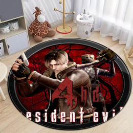 Круглый ковер 3D R-Resident Evil Games Коврик для геймера для гостиной, спальни, дивана, коврик для двери, декор для детей, нескользящий напольный коврик