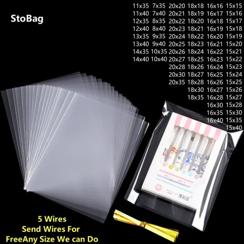 StoBag, OPP Открытый прозрачный пластиковый пакет, целлофан, самоклеящаяся упаковка, украшения, конфеты, печенье, вечеринка, подарочная упаковка