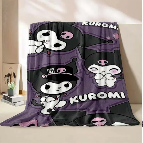 Фланелевое Одеяло Sanrio Kuromi, детское мягкое одеяло, утолщенное плюшевое одеяло для сна, мультяшное одеяло с диваном My Melody, подарок для детей и взрослых