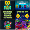 Горячая игра-геометрия-Dash-Teme фон детский день рождения украшения баннер поставки детская вечеринка реквизит для фотосессии подарки