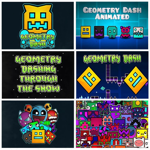 Горячая игра-геометрия-Dash-Teme фон детский день рождения украшения баннер поставки детская вечеринка реквизит для фотосессии подарки