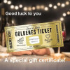 Scratch Off Ticket Golden Ticket Scratch-off Card Surprise Raffle Gift Concert Ticket with Envelope Party Favor Scratch-off Card