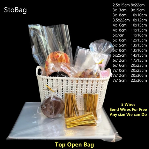 StoBag, открывающийся сверху пакет, конфеты, прозрачная упаковка, выпечка, снэки, хлеб, печенье, детские, стандартные, свадьба, день рождения, Подарочный пакет для хранения, 50/100