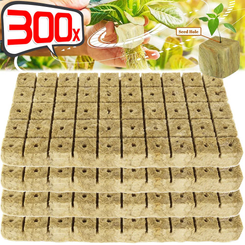 300/50 шт., каменная вата, гидропонная среда для выращивания, куб, садовый блок для рассады, культивация воды, посевание семян, культура проращивания, субстрат