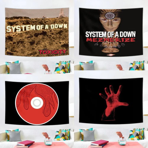 3x5 футов рок-системы Band of A Down гобелен альбом гобелен для спальни, гобелен для вечеринок, декор для комнат в общежитии колледжа для мальчиков
