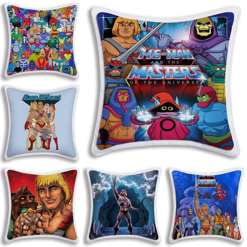 Наволочка для подушки He-Man and The Masters of The Universe, декоративный мягкий чехол для дивана с мультяшным рисунком для дома с двусторонним принтом, короткая наволочка для подушки