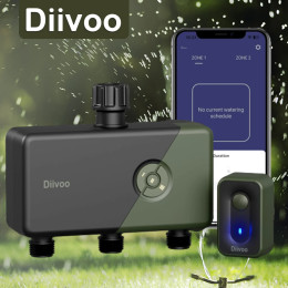 Diivoo WiFi спринклерный таймер, 3-зонный таймер для орошения с дистанционным управлением и концентратором Wi-Fi, автоматический ручной полив для сада