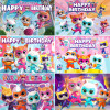SuperKitties, мультфильм, тема, Фотофон, украшение для детей, день рождения, фотообои, декор на заказ, детский душ