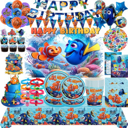 Disney Clownfish Nemo детские украшения для дня рождения одноразовая посуда чашки тарелки салфетка скатерть для детского душа принадлежности