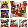 Pillow Covers A-AlvinS and the Chipmunks Cartoon Sofa Decorative Home Double-sided Printing Short Plush Cute Cushion Cover