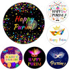 Ярлыки Happy Purim, наклейки, поздравление, праздник, фотоальбом, украшение