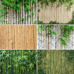 Bamboo countryside style camping photography background wooden board texture fence  baby adult portrait photography  background