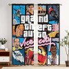 Затемняющие шторы GTA Vice City в стиле ретро с игровой тематикой — карманные шторы из полиэстера, которые можно стирать в машине, с яркой игрой Artwo