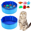 Складная игрушка для бассейна для кошек, черепаха, морская звезда, осьминог, портативная ванна для ванны для собак и кошек, круглая раковина для чистки домашних животных, летняя прохладная