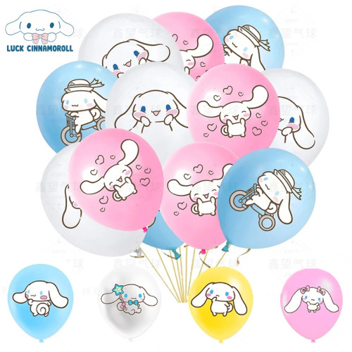 12-дюймовые воздушные шары Cinnamoroll, воздушные шары на день рождения, свадьбу, украшения, аниме, вечерние украшения, декор для детского душа, детские игрушки, подарок