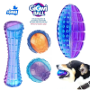 Gigwi Pet Toys Интерактивный мяч для собак Серия G-Ball Писклявые шарики Игрушки для собак 2,5 дюйма для маленьких/средних собак Надувные и разные цвета