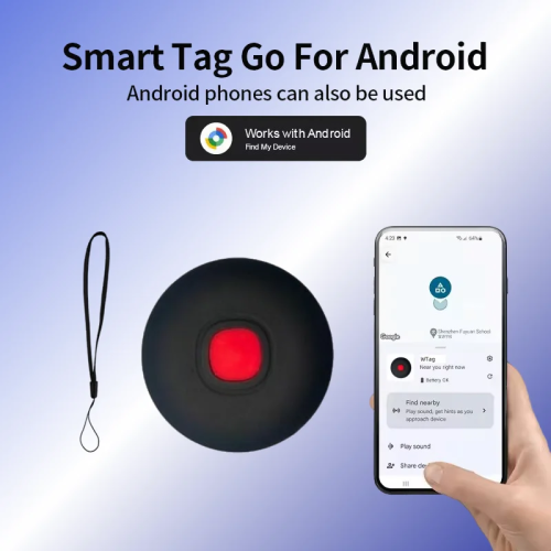 IP67 Водонепроницаемый GPS-трекер для собак и кошек с Bluetooth Работает с Google Find My Device Android Anti-Lost Alarm