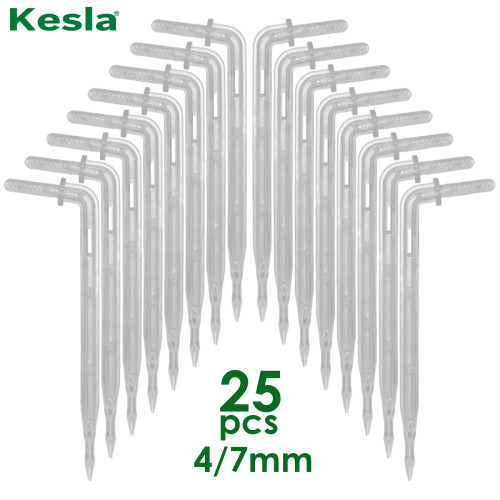 KESLA 25x прозрачная изогнутая стрела 1/4''4/7 мм шлангная капельница капельного эмиттера водосберегающая спринклерная садовая микро орошение в теплице