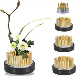 Круглая цветочная лягушка Ikebana Kenzan с резиновой прокладкой, художественный фиксированный инструмент для укладки, резиновая основа, держатель, цветочный декор, Kenzan Fristry
