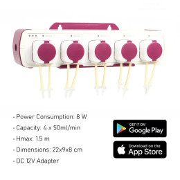 Аквариумный насос Jebao Jecod Smart Doser MD-4.5 WiFi Ручное управление через приложение Автоматический дозирующий насос для аквариума с коралловыми рифами