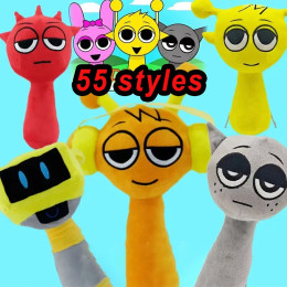 55 стилей Sprunki, плюшевые игрушки Sprunki Incredibox, плюшевая кукла Sprunki, игровая подушка, детские подарки на день рождения, мягкие куклы, Рождественский подарок
