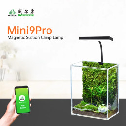 Week Aqua Mini9Pro Полный спектр RGB + УФ светодиодный светильник для аквариума для нановоров 20-30 см Smart APP Control USB лампа для выращивания растений