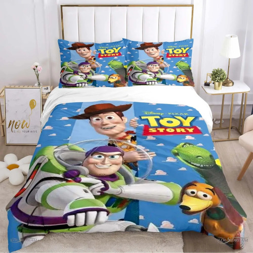 пододеяльник Toy Story, спальный комплект из 2/3 предметов, комплект постельного белья с милым мультяшным рисунком, домашний декор, удобный пододеяльник, наволочка
