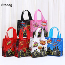 StoBag 8/20 шт., нетканые сумки-тоут с героями мультфильмов, детские подарочные упаковочные ткани, водонепроницаемая многоразовая сумка для хранения, вечеринка по случаю дня рождения
