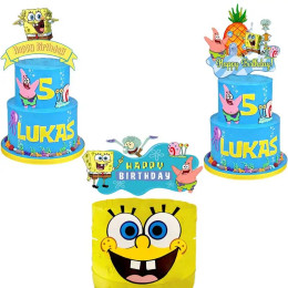 Квадратные Штаны Губка Боб принадлежности для вечеринки на день рождения фотография Фон Патрик звезда акриловое украшение торта украшение для дома