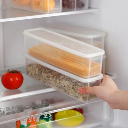 Ящик для хранения продуктов с лапшой, кухонный пластиковый контейнер с крышкой, герметичный контейнер, большая емкость, прямоугольный холодильник для хранения фруктовых яиц