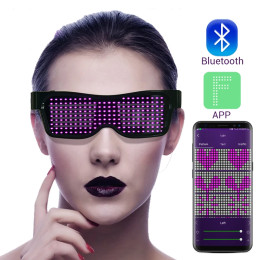 Волшебные Bluetooth светодиодсветодиодный очки для вечерние, управление через приложение, светящиеся очки EMD DJ, электрические слоги, светящиеся товары для вечеринки, Прямая поставка