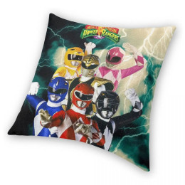 Квадратная наволочка Mighty Morphin Power Ranger, наволочка на молнии, декоративная удобная подушка для дома, спальни