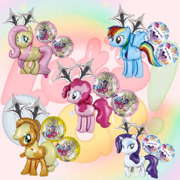 5 шт. воздушные шары My Little Pony, цветные фольгированные шары с единорогом, подарок для девочки, детский день рождения, мультяшная вечеринка, украшение для детского душа, игрушка