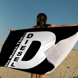 Пляжное полотенце с логотипом D-DIESEL для детей, персонализированное банное полотенце, полотенце для бассейна, подарок на отдых, полотенце для пикника, подарок на вечеринку