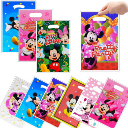 Подарочные пакеты для вечеринки с Микки и Минни Disney, пластиковая сумка для конфет на тему мыши, детская сумка для вечеринки, детский декор для дня рождения
