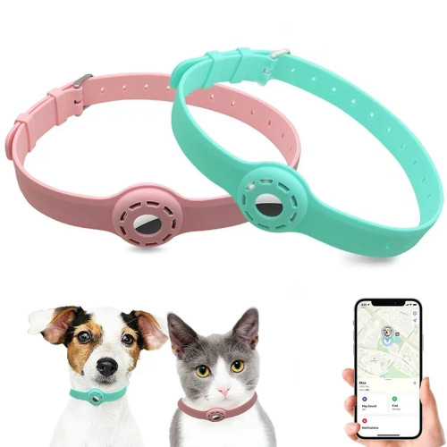 Новый силиконовый анти-потерянный ошейник для кошек для Apple Airtag, защитный трекер, анти-потерянный ошейник для позиционирования, регулируемый ошейник для домашних животных