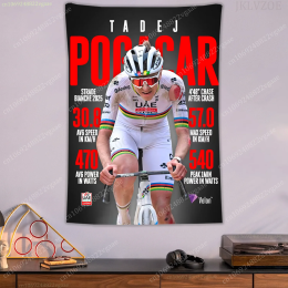 Гобелен Tadej Pogacar, велосипедный постер, настенные гобелены, украшение для спальни, эстетические таписы, флаг, велосипедные обои, дорожный велосипед