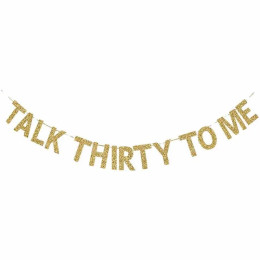 Talk Thirty to Me баннер золотой блеск бумажный знак декоры для мужчин женщин 30 украшения для дня рождения